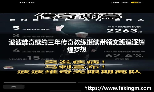 波波维奇续约三年传奇教练继续带领文班追逐辉煌梦想